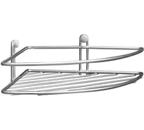 Полка для ванной Aquanet П3256 200x200x80 Акванет, угловая, 1-ярус, полукруг, хром 00211307