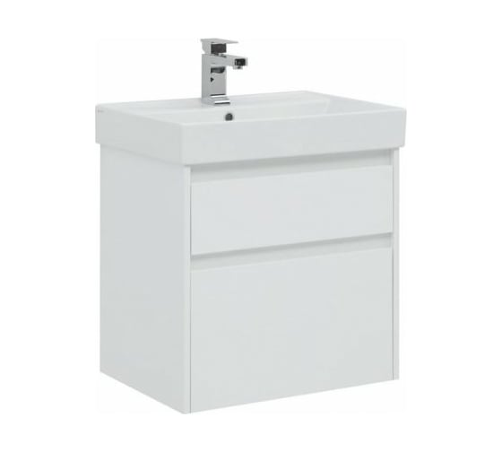 Тумба Aquanet Nova 60 2 ящик, цвет белый глянец 00249914