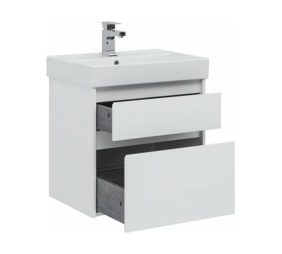 Тумба Aquanet Nova 60 2 ящик, цвет белый глянец 00249914
