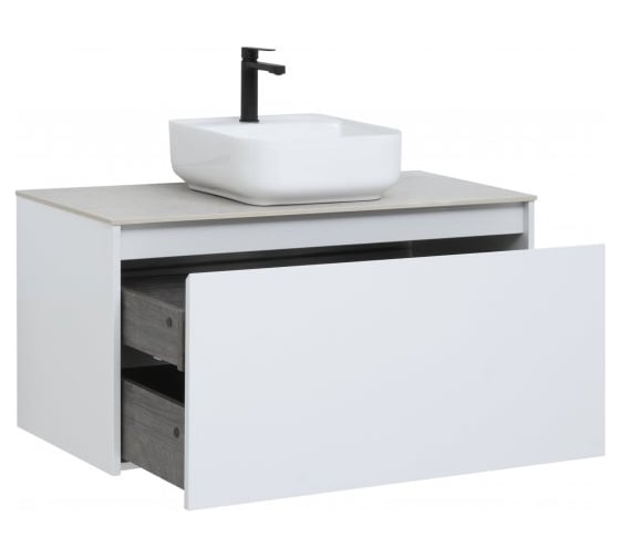 Тумба Aquanet Nova Lite 100 1+1 ящик, цвет белый глянец 00242580