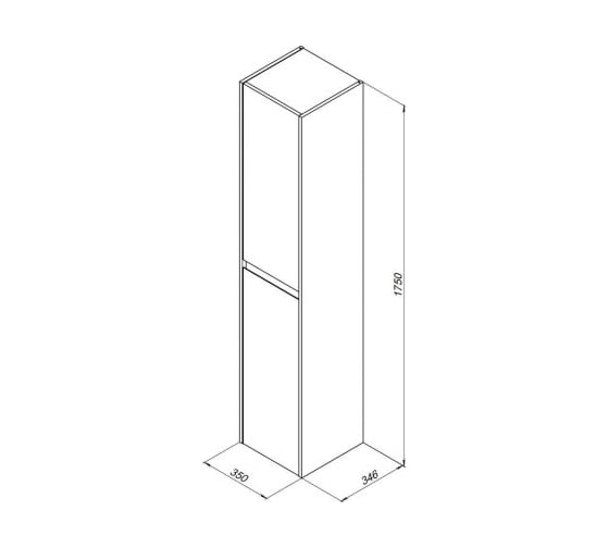 Пенал Aquanet Nova Lite 35 цвет белый глянец 00242266