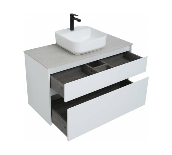 Тумба Aquanet Nova Lite 100 2 ящика, цвет белый глянец 00242581