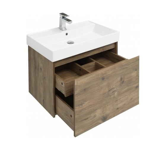 Тумба Aquanet Nova Lite 75 1+1 ящик, цвет дуб рустикальный 00249514