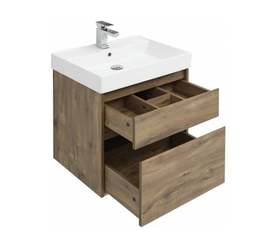 Тумба Aquanet Nova Lite 60 2 ящика, цвет дуб рустикальный 00249512