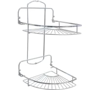 Угловая двухъярусная складная полка Рыжий кот CHR-216 хром 310757