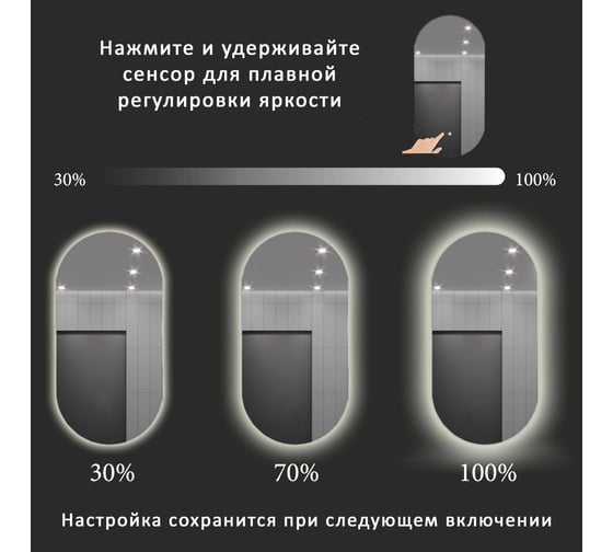 Зеркальный шкаф ALIAS Оливия 100x50 с нейтральной LED-подсветкой и часами, левый sho1005025l