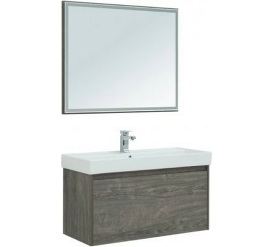 Зеркало Aquanet Nova Lite 100 цвет дуб рустикальный 00249519