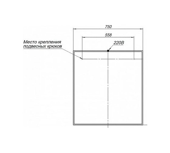 Зеркало Aquanet Nova Lite 75 цвет дуб рошелье 00242258
