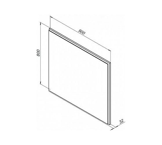 Зеркало Aquanet Nova Lite 90 цвет дуб рошелье 00242263