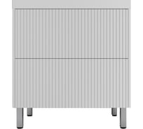 Тумба напольная Style Line Стокгольм 80, Classic 80, (2 ящ.) белый рифленый софт, PUSH ЛС-00002335