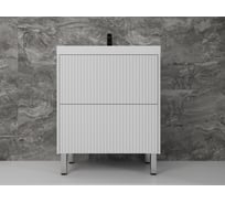 Тумба напольная Style Line Стокгольм 70, Classic 70, (2 ящ.) белый рифленый софт, PUSH ЛС-00002334