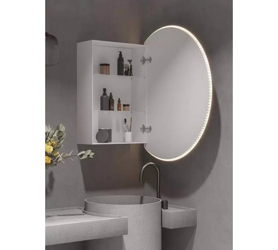 Шкаф зеркальный ALIAS Дольче 90x70 с нейтральной LED-подсветкой и часами, правый shd907025r
