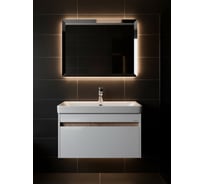 Тумба-умывальник Марти 80 AQUATON Белый/Дуб Эндгрейн (Умывальник "Адриана-80") 00091559 1A283201MY010