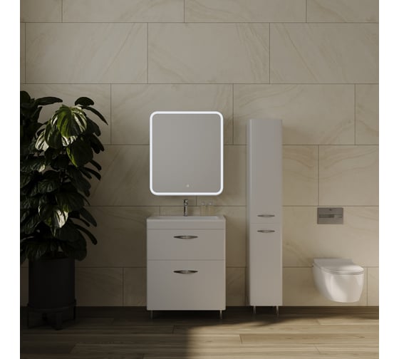 Зеркало-шкаф Style Line Каре 70x80, с подсветкой, сенсор на зеркале СС-00002275