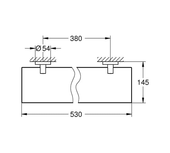 Стеклянная полочка Grohe Essentials, 600 мм 40799001