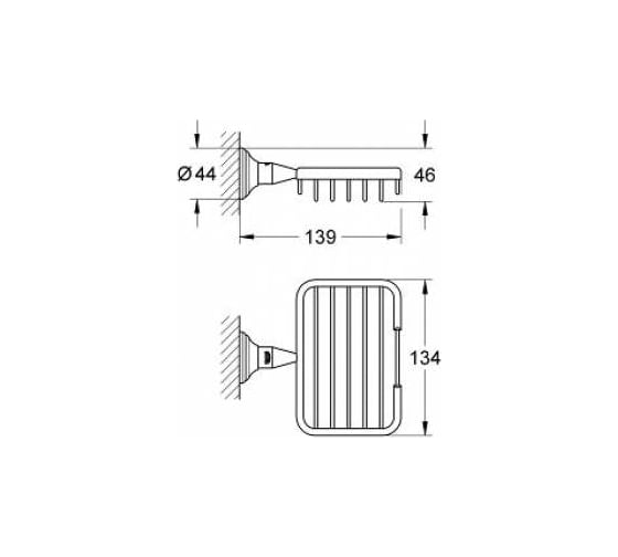 Полочка-решетка Grohe Essentials Authentic 40659001