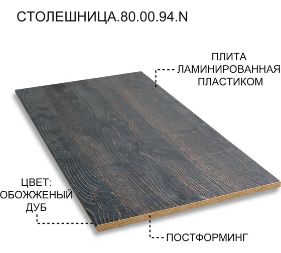 Столешница Акваль 80 см СТОЛЕШНИЦА.80.00.94.N