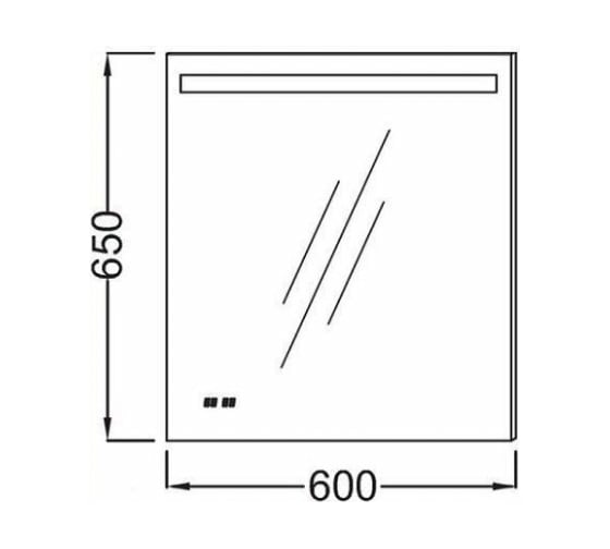 Зеркало JACOB DELAFON EB1430-NF PARALLEL 60 см, со светодиодной подсветкой, часы 00000040713