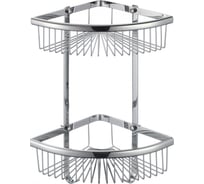 Угловая полка-решетка Savol двойная, хром S-005854 23169