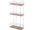 Полка в ванную TEKNO-TEL прямая, 3 яруса, 13x30x54 дерево/хром BK077 1