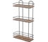 Полка в ванную TEKNO-TEL прямая, 3 яруса, 13x30x54 дерево/чёрный BK077B 1