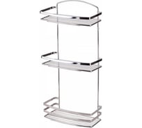 Полка в ванную TEKNO-TEL прямая, 3 яруса, 25x13x51 нерж.сталь глянцевый BK086SSS