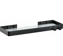 Полка для ванной BOCH MANN из стекла и стали, цвет черный 9647