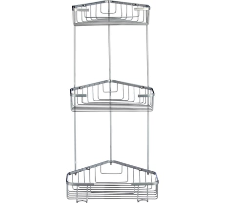 Угловая полка-решетка Savol тройная, хром S-002832-3 23167