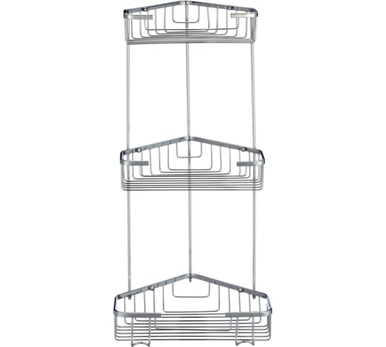Угловая полка-решетка Savol тройная, хром S-002832-3 23167 16389478