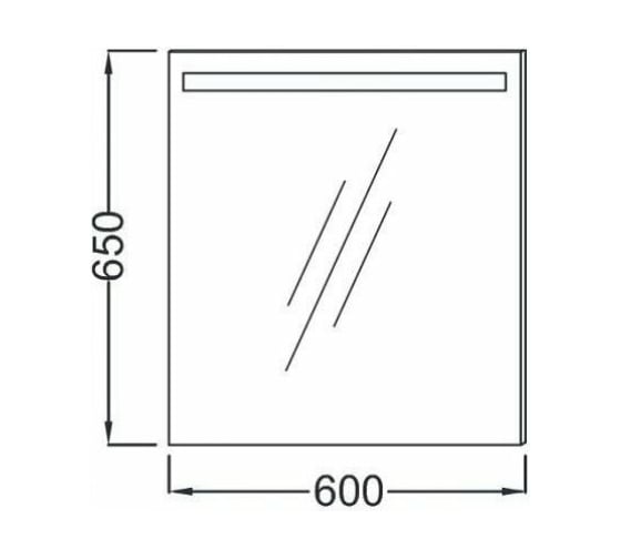 Зеркало JACOB DELAFON PARALLEL EB1411-NF с подсветкой, анти пар, 60х65 см 00000039881