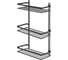 Полка в ванную TEKNO-TEL прямая, 3 яруса, 25x12x46 чёрный матовый ES065B 1