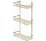 Полка в ванную TEKNO-TEL прямая, 3 яруса, 25x12x46 золотистый ES065G 1
