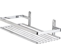 Полка в ванную TEKNO-TEL прямая, 1 ярус, 25x12x6 хром ES081
