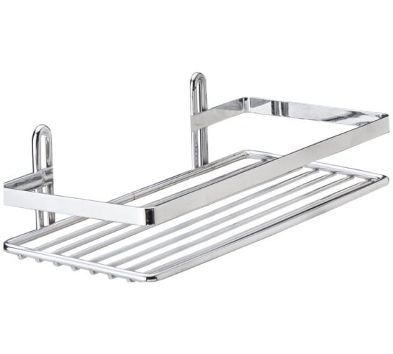Полка в ванную TEKNO-TEL прямая, 1 ярус, 25x12x6 хром ES081
