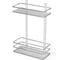 Полка в ванную TEKNO-TEL прямая, 2 яруса, 25x11x37 хром LM005 1