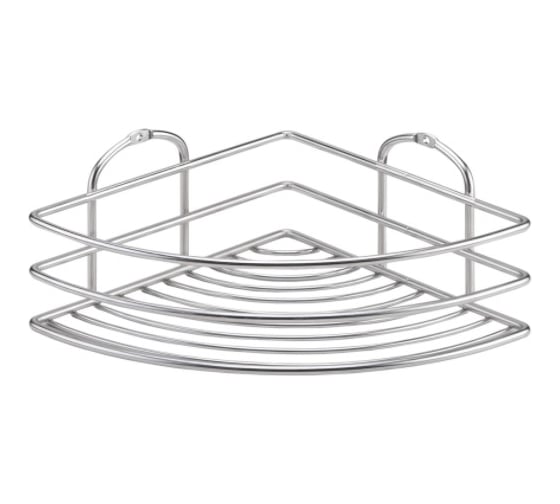 Полка в ванную TEKNO-TEL угловая, 1 ярус, 20x20x9 хром BK021 1