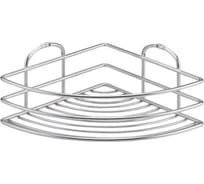 Полка в ванную TEKNO-TEL угловая, 1 ярус, 20x20x9 нерж.сталь матовый BK021SSM