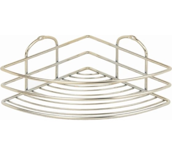 Полка в ванную TEKNO-TEL угловая, 1 ярус, 20x20x9 золотистый BK021G 1