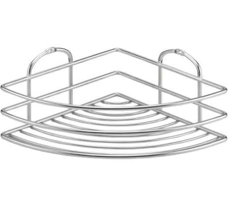 Полка в ванную TEKNO-TEL угловая, 1 ярус, 20x20x9 нерж.сталь глянцевый BK021SSS