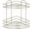 Полка в ванную TEKNO-TEL угловая, 2 яруса, 20x20x28 золотистый BK022G 1