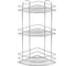 Полка в ванную TEKNO-TEL угловая, 3 яруса, 20x20x46 хром BK023 1