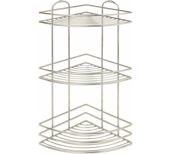 Полка в ванную TEKNO-TEL угловая, 20x20x46 золотистый BK023G
