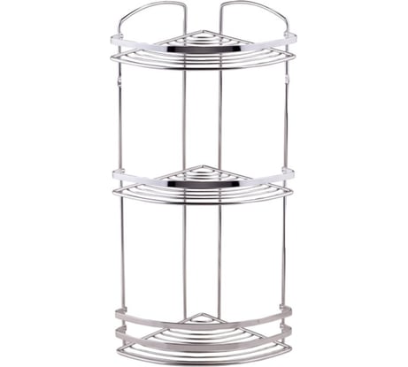 Полка в ванную TEKNO-TEL угловая, 3 яруса, 20x20x50 нерж.сталь глянцевый BK083SSS