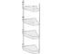 Полка в ванную TEKNO-TEL угловая, 4 яруса, 20x20x76 хром ES059 1