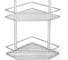 Полка в ванную TEKNO-TEL угловая, 2 яруса, 20x20x28 хром ES072 1