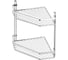 Полка в ванную TEKNO-TEL угловая, 2 яруса, 20x20x30 хром ES075 1