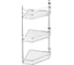 Полка в ванную TEKNO-TEL угловая, 3 яруса, 20x20x50 хром ES076 1