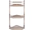 Полка в ванную TEKNO-TEL угловая, 3 яруса, 20x20x50 бронзовый ES076A 1
