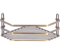 Полка в ванную TEKNO-TEL угловая, 1 ярус, 20x20x10 бронзовый ES077A