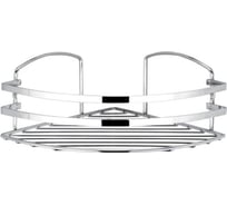 Полка в ванную TEKNO-TEL угловая,1 ярус, 24x24x17 хром LM007